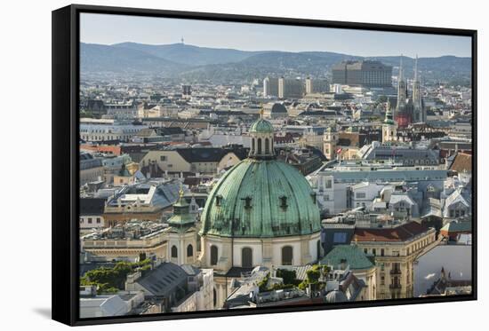 View of the Stephansdom, Church St. Peter, District Inner City, Vienna, Austria-Rainer Mirau-Framed Stretched Canvas