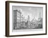 View of the Stocks Market in Poutry, City of London, in the Year 1738-Henry Fletcher-Framed Giclee Print