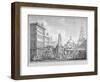 View of the Stocks Market in Poutry, City of London, in the Year 1738-Henry Fletcher-Framed Giclee Print