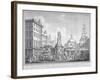 View of the Stocks Market in Poutry, City of London, in the Year 1738-Henry Fletcher-Framed Giclee Print