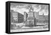 View of the Stocks Market, Poultry, Looking from the West, City of London, 1700-null-Framed Stretched Canvas