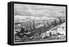 View of the Suez Canal, Egypt, 1900-null-Framed Stretched Canvas