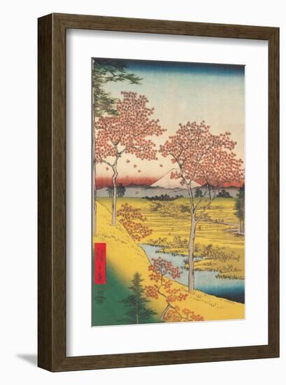 View of the Sunset at Megro, Edo-Utagawa Hiroshige-Framed Art Print