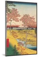 View of the Sunset at Megro, Edo-Utagawa Hiroshige-Mounted Art Print