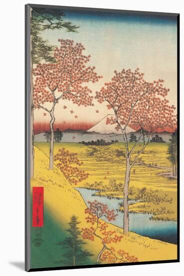 View of the Sunset at Megro, Edo-Utagawa Hiroshige-Mounted Art Print