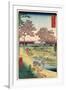 View of the Sunset at Meguro, Edo-Ando Hiroshige-Framed Art Print