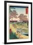 View of the Sunset at Meguro, Edo-Ando Hiroshige-Framed Art Print