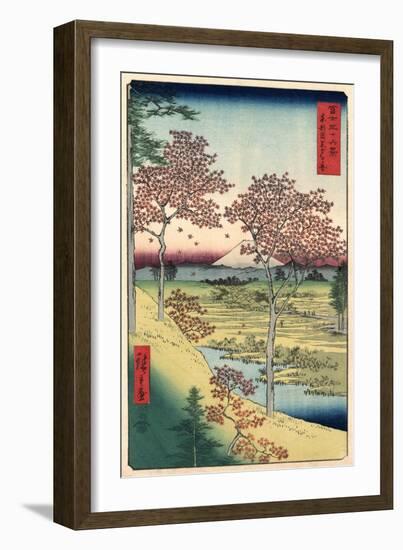 View of the Sunset at Meguro, Edo-Ando Hiroshige-Framed Art Print