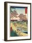 View of the Sunset at Meguro, Edo-Ando Hiroshige-Framed Art Print