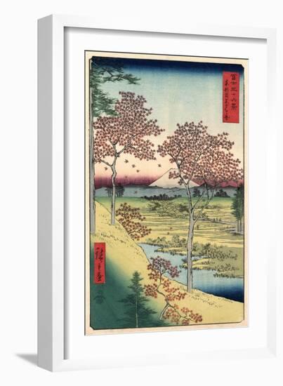 View of the Sunset at Meguro, Edo-Ando Hiroshige-Framed Art Print