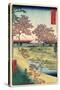 View of the Sunset at Meguro, Edo-Ando Hiroshige-Stretched Canvas