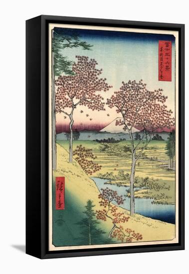 View of the Sunset at Meguro, Edo-Ando Hiroshige-Framed Stretched Canvas