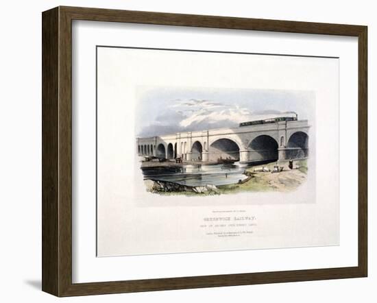 View of the Surrey Canal, Deptford, London, C1840-null-Framed Giclee Print