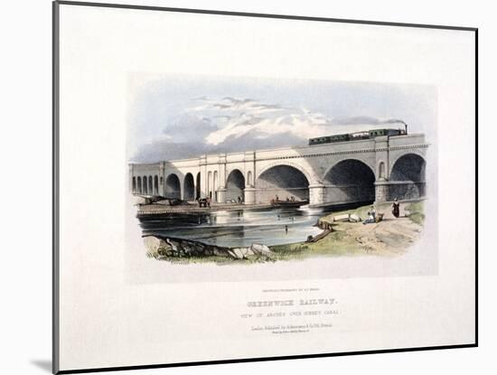 View of the Surrey Canal, Deptford, London, C1840-null-Mounted Giclee Print
