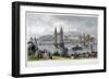 View of the Suspension Bridge at Chelsea, London, 1852-TA Prior-Framed Giclee Print