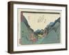 View of the Suzuka Mountain in Tsuchiyama, 1837-1844-Utagawa Hiroshige-Framed Giclee Print