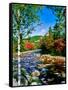 View of the Swift River along Kancamagus Highway, White Mountain National Forest, New Hampshire...-null-Framed Stretched Canvas