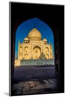 View of the Taj Mahal Through a Doorway, UNESCO World Heritage Site, Agra, Uttar Pradesh, India-Laura Grier-Mounted Photographic Print
