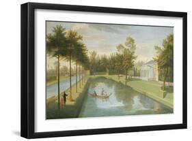 View of the Temple by the Water, with the Basin and Long Canal, Chiswick Villa-Pieter Andreas Rysbrack-Framed Giclee Print