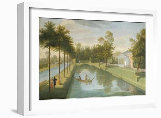 View of the Temple by the Water, with the Basin and Long Canal, Chiswick Villa-Pieter Andreas Rysbrack-Framed Giclee Print