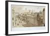 View of the Temple in 1770 from 'Paris Through the Ages', 1885-Theodor Josef Hubert Hoffbauer-Framed Giclee Print