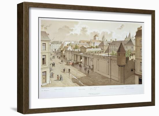 View of the Temple in 1770 from 'Paris Through the Ages', 1885-Theodor Josef Hubert Hoffbauer-Framed Giclee Print