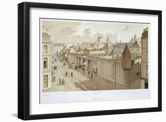 View of the Temple in 1770 from 'Paris Through the Ages', 1885-Theodor Josef Hubert Hoffbauer-Framed Giclee Print