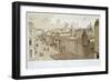 View of the Temple in 1770 from 'Paris Through the Ages', 1885-Theodor Josef Hubert Hoffbauer-Framed Giclee Print