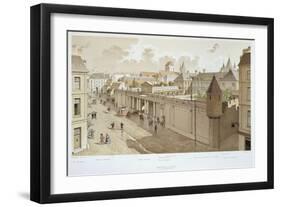 View of the Temple in 1770 from 'Paris Through the Ages', 1885-Theodor Josef Hubert Hoffbauer-Framed Giclee Print