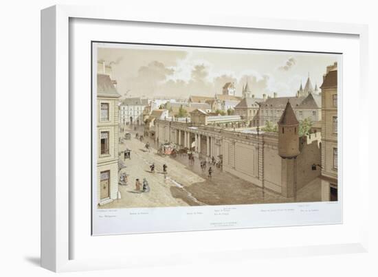 View of the Temple in 1770 from 'Paris Through the Ages', 1885-Theodor Josef Hubert Hoffbauer-Framed Giclee Print
