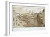 View of the Temple in 1770 from 'Paris Through the Ages', 1885-Theodor Josef Hubert Hoffbauer-Framed Giclee Print