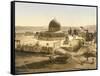 View of the Temple Mount with the Dome of the Rock and the El Aqsa Mosque, Jerusalem, C.1880-1900-null-Framed Stretched Canvas