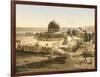 View of the Temple Mount with the Dome of the Rock and the El Aqsa Mosque, Jerusalem, C.1880-1900-null-Framed Photographic Print
