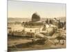 View of the Temple Mount with the Dome of the Rock and the El Aqsa Mosque, Jerusalem, C.1880-1900-null-Mounted Photographic Print