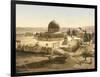 View of the Temple Mount with the Dome of the Rock and the El Aqsa Mosque, Jerusalem, C.1880-1900-null-Framed Photographic Print
