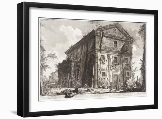 View of the Temple of Bacchus, 1760-78-Giovanni Battista Piranesi-Framed Giclee Print