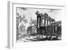 View of the Temple of Concord with the Arch of Septimius Severus and the Church of Santa Martina,…-Giovanni Battista Piranesi-Framed Giclee Print