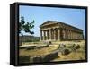 View of the Temple of Neptune, Doric, 5th BCE-null-Framed Stretched Canvas