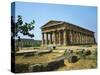 View of the Temple of Neptune, Doric, 5th BCE-null-Stretched Canvas