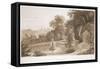 View of the Temple of Suryah and the Fountain of Mahah Doo-John Martin-Framed Stretched Canvas