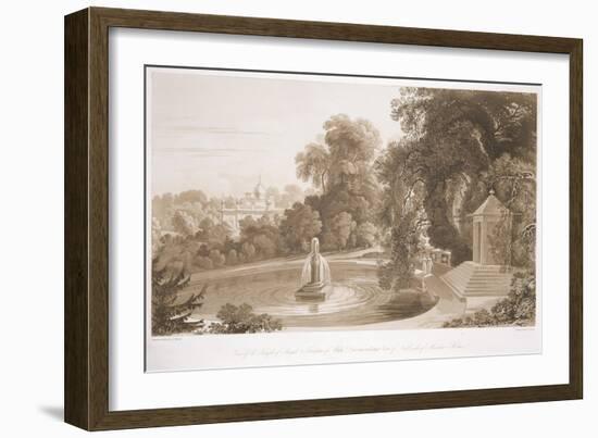 View of the Temple of Suryah and the Fountain of Mahah Doo-John Martin-Framed Giclee Print