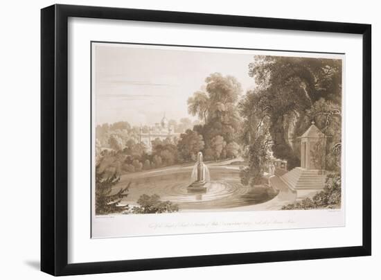 View of the Temple of Suryah and the Fountain of Mahah Doo-John Martin-Framed Giclee Print