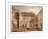 View of the Temple of Venus and Rome, Ruins, 1833-Agostino Tofanelli-Framed Giclee Print