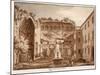 View of the Temple of Venus and Rome, Ruins, 1833-Agostino Tofanelli-Mounted Giclee Print