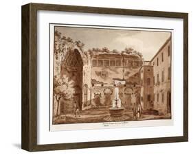 View of the Temple of Venus and Rome, Ruins, 1833-Agostino Tofanelli-Framed Giclee Print