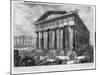 View of the Temples of Paestum (Litho)-Giovanni Battista Piranesi-Mounted Giclee Print