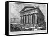 View of the Temples of Paestum (Litho)-Giovanni Battista Piranesi-Framed Stretched Canvas