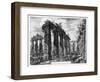 View of the Temples of Paestum (Litho)-Giovanni Battista Piranesi-Framed Giclee Print