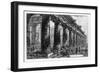 View of the Temples of Paestum (Litho)-Giovanni Battista Piranesi-Framed Giclee Print