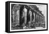 View of the Temples of Paestum (Litho)-Giovanni Battista Piranesi-Framed Stretched Canvas